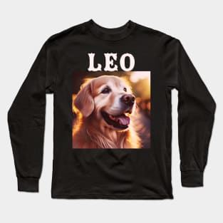 Leo, golden retriever puppy design for dog lovers Long Sleeve T-Shirt